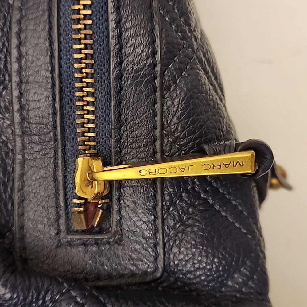 Rare Marc Jacobs Stam Bag Navy Blue Nappa Leather STUNNING Collectors Item - Picture 11 of 16